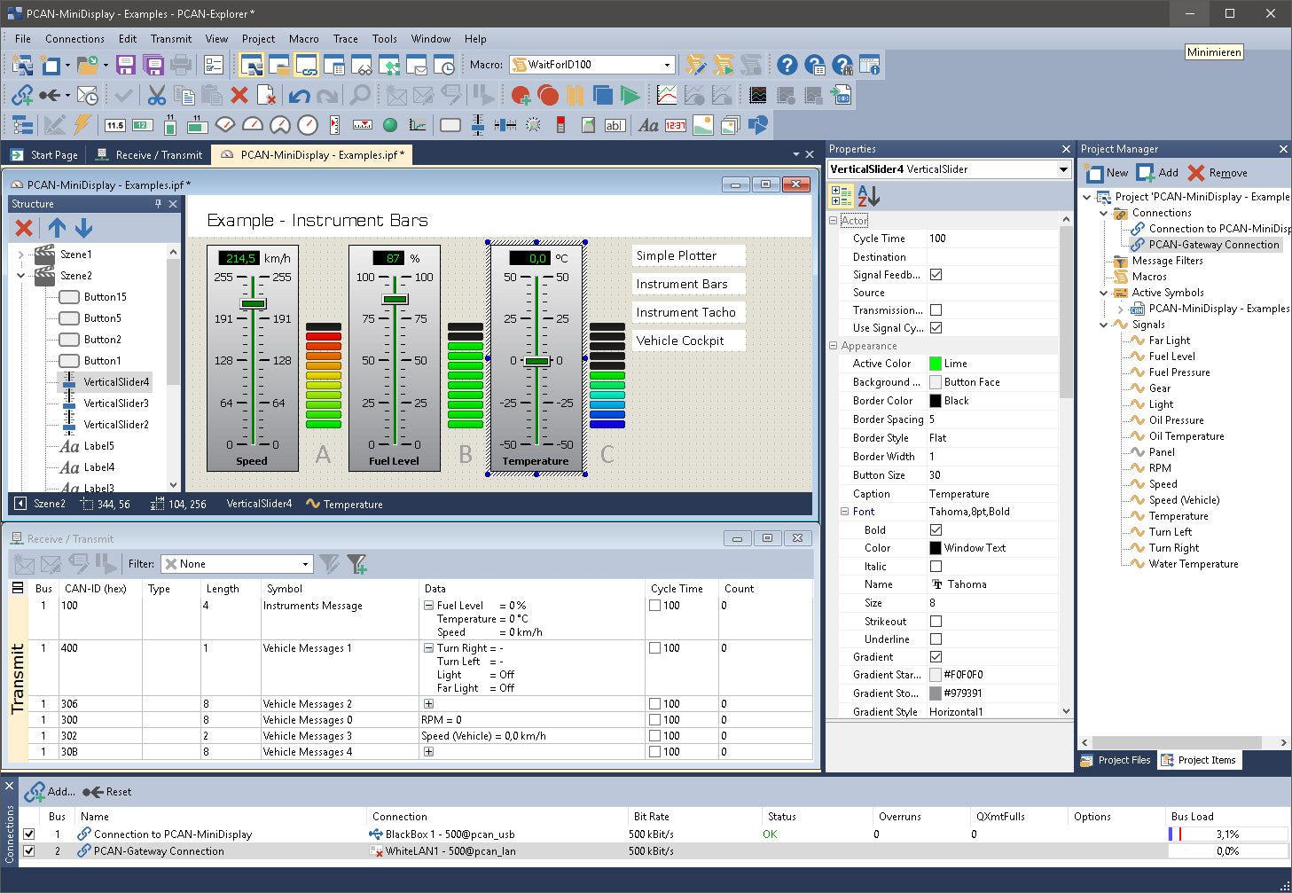 Peak-Systems Technik IPES-006000 PCAN Explorer 6 data screen example 3