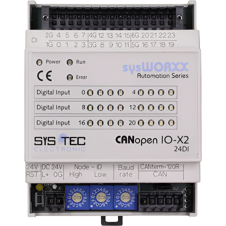 sysWORXX SYS-3001001 CANopen I/O-X2 front view