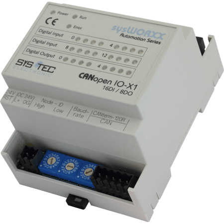 sysWORXX SYS-3001000 CANopen I/O-X1 front corner view