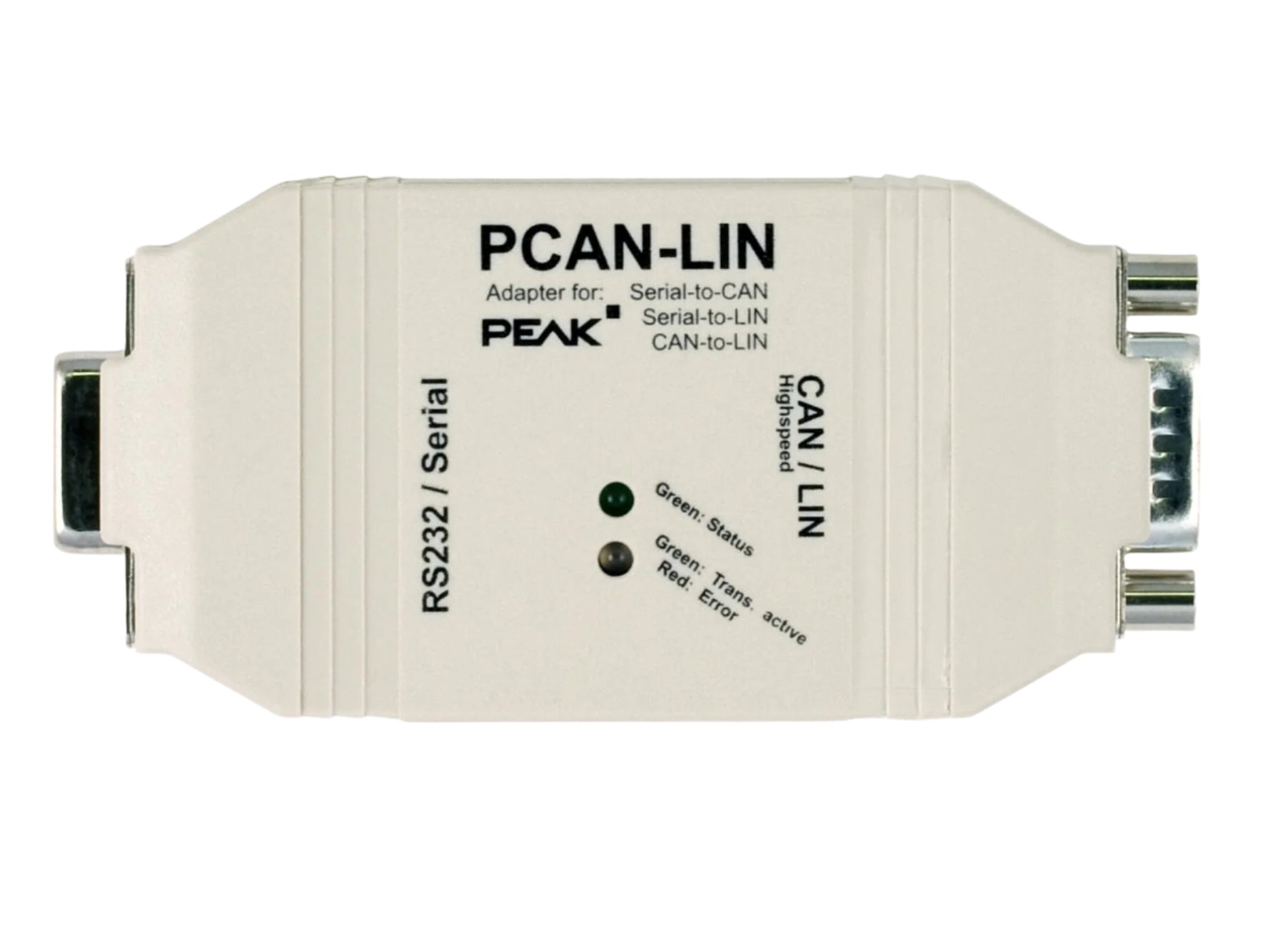 PCAN-LIN interface high speed CAN adapter IPEH-002025 top down product view