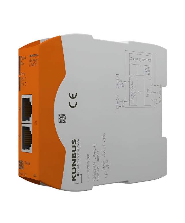 Kunbus KU-PR100073 Gateway Module - EtherCAT Slave front and side view