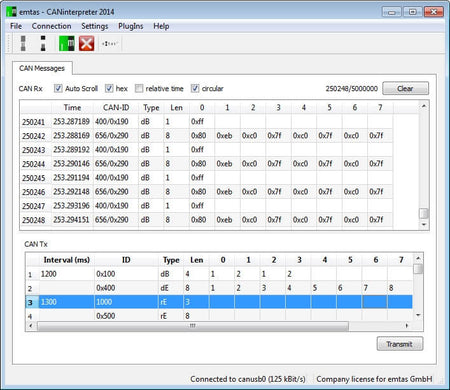 SYS-3930008 CANinterpreter 2014 data screen view