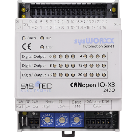sysWORXX SYS-3001002 CANopen I/O-X3 front view