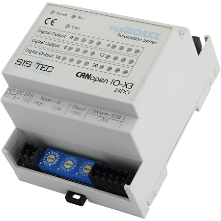 sysWORXX SYS-3001002 CANopen I/O-X3 front and side view