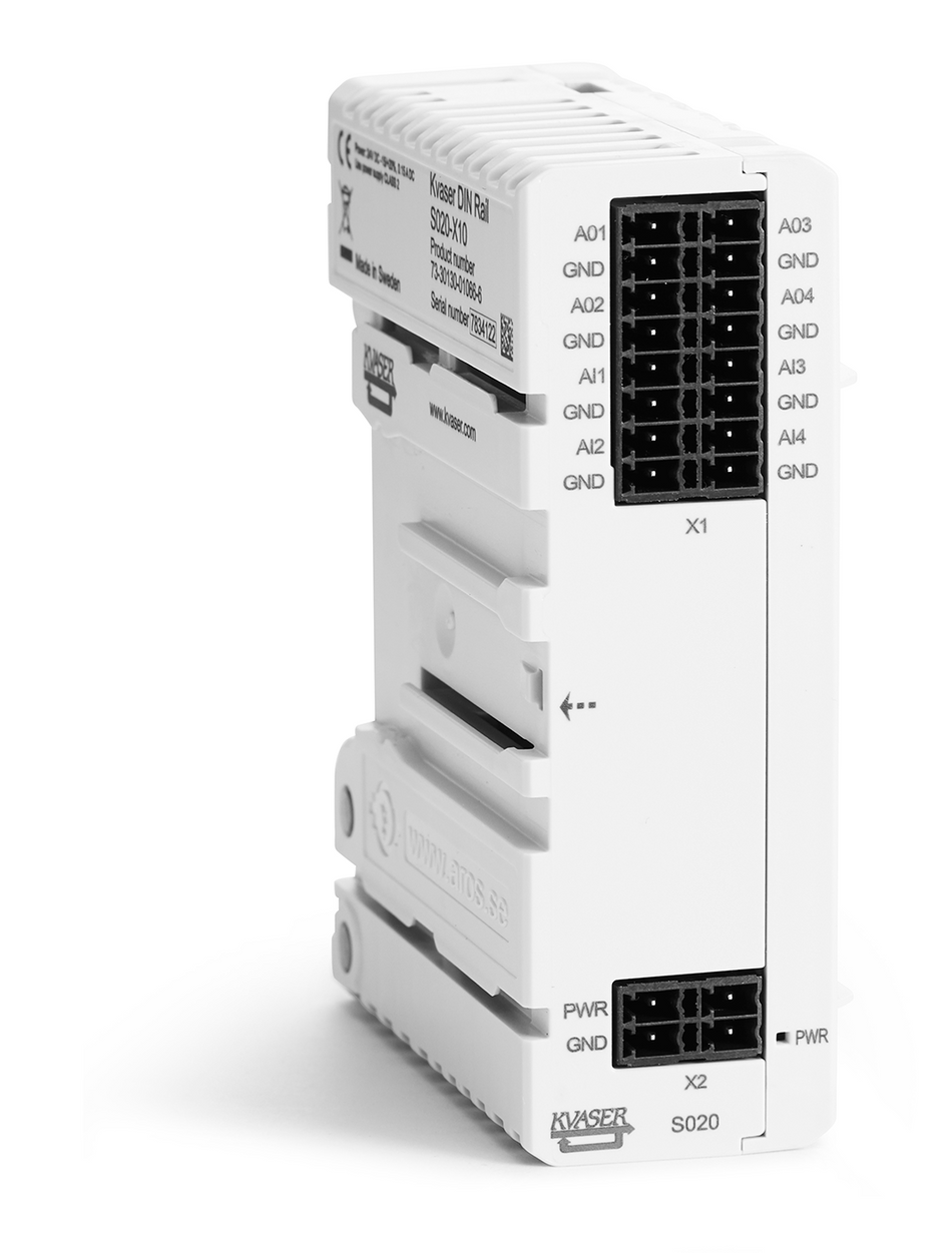 Kvaser KV-01066-6 DIN Rail add-on Analog right side view