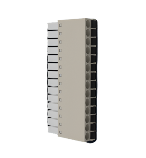 KUNBUS PC B female connector for KU-PR200030 front and right side view