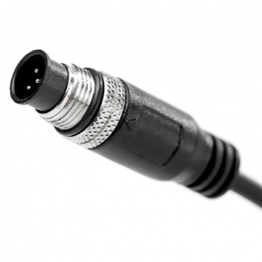 Kvaser KV-00920-2 Close up of an M12 connector type on a CAN to USB interface