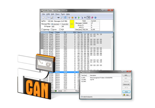PEAK PCAN Trace IPES-002027 Data screen example with logo