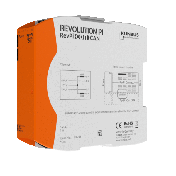Kunbus KU-PR100286 RevPi ConCAN rotating gif view