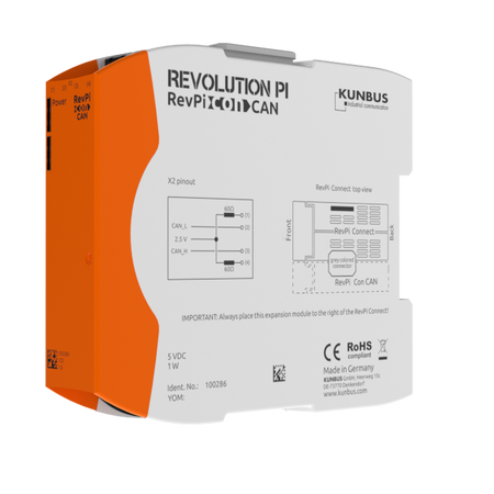 Kunbus KU-PR100286 RevPi ConCAN front and left view