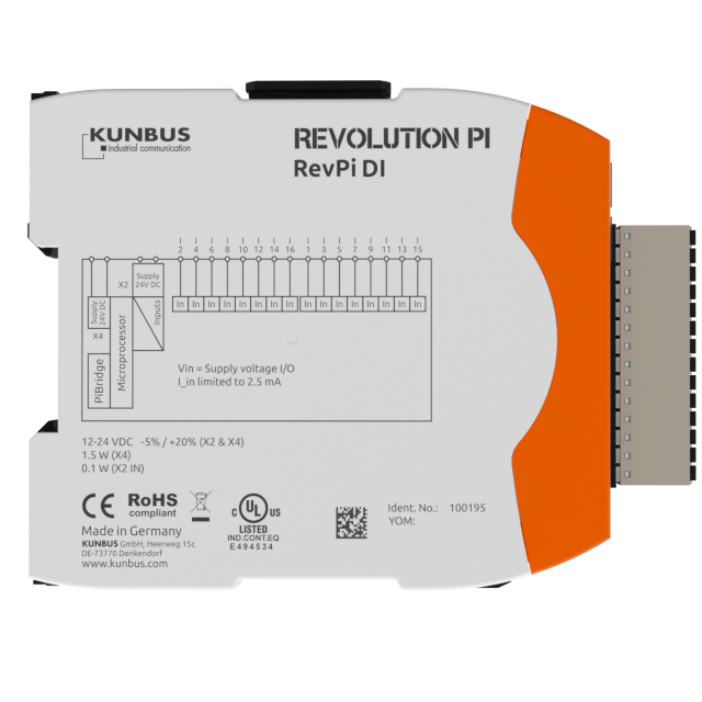 Kunbus KU-PR100195 RevPi DI Module front view