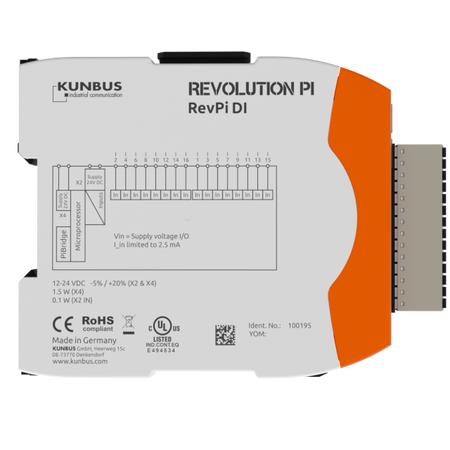 Kunbus KU-PR100195 RevPi DI Module front view