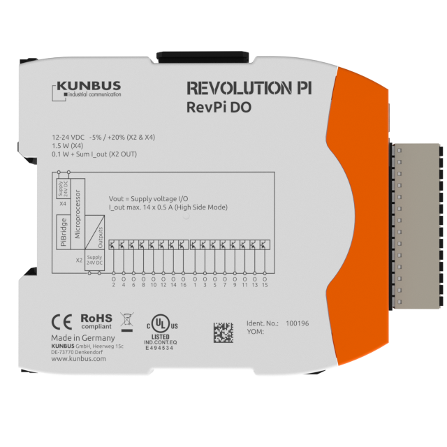 Kunbus KU-PR100196 RevPi DO Module side view