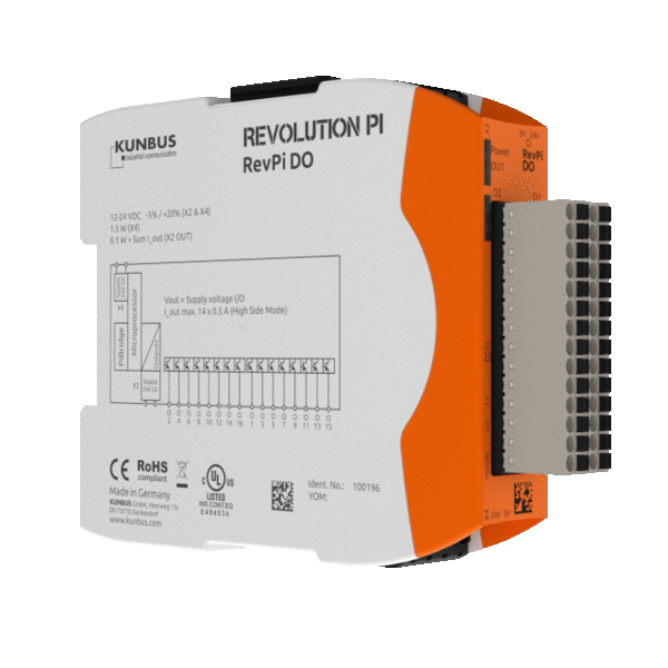 Kunbus KU-PR100196 RevPi DO Module rotating gif view