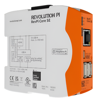 KUNBUS RevPi Core SE front and right side view