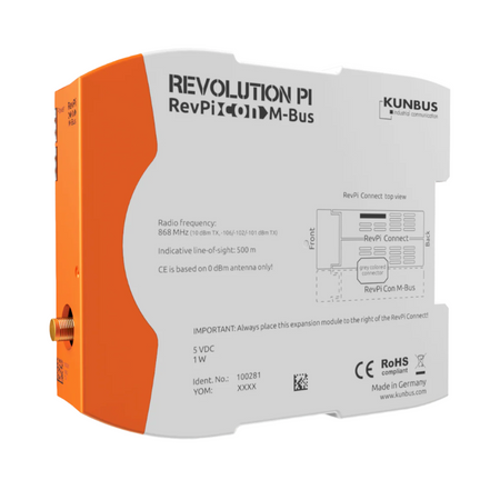KUNBUS KU-PR100281 RevPi Con MBUS front and side view