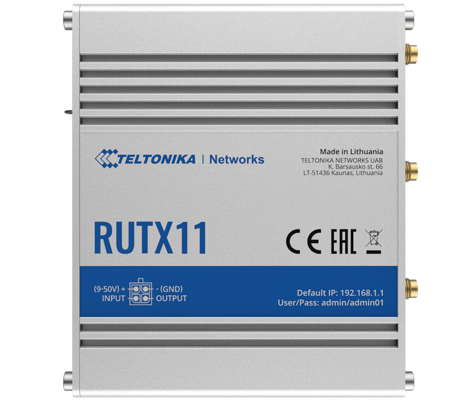 RUTX11 Industrial Dual-SIM Cellular Router