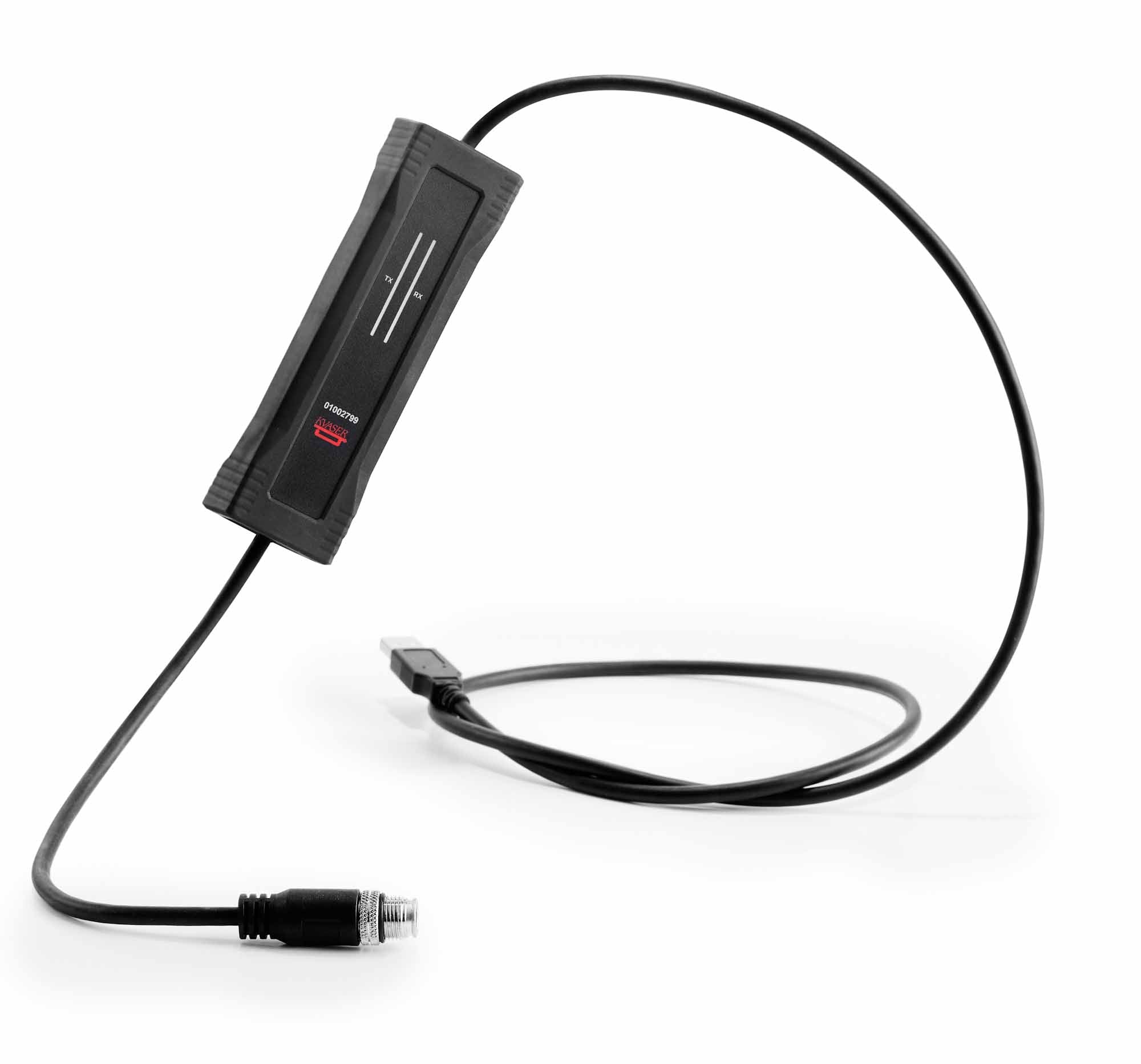 Kvaser U100 KV-01267-7 (5-pole M12) product shout with cord end view