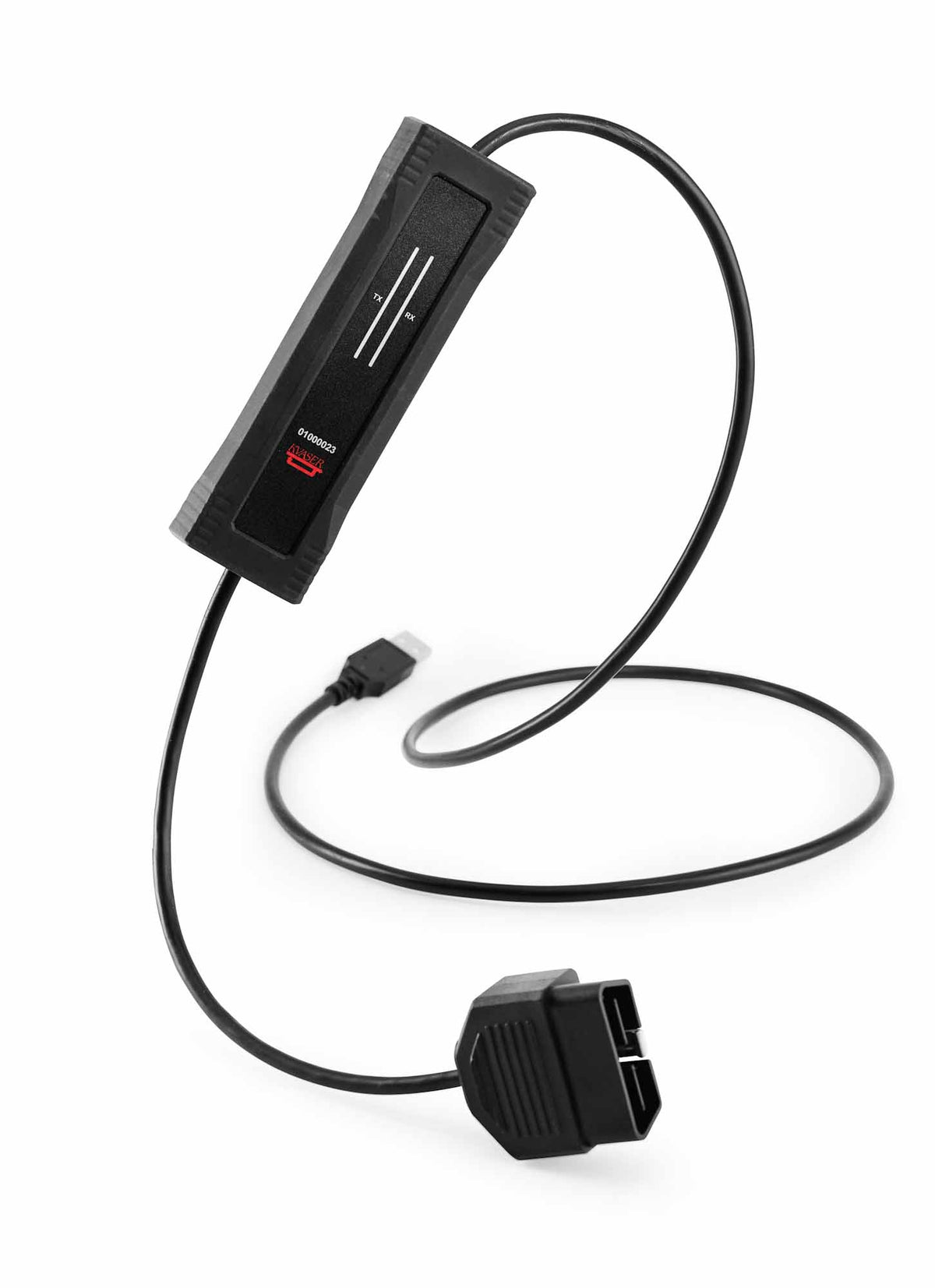 kvaser U100 KV-01268-4 (OBDII) product shot with cord ends view