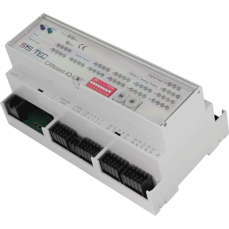 SYS TEC Electronic SYS-phyPS-409-Y sysWORXX CANopen IO-C12 front slanted view