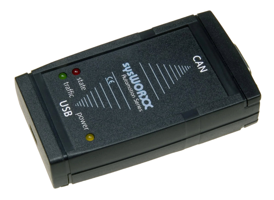 SYS TEC USB-CANmodul1 SYS-3204001-01 (USB) (single CAN, opto-isolated) slanted view