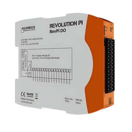 Kunbus KU-PR100196 RevPi DO Module front and side view