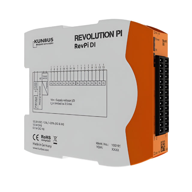 Kunbus KU-PR100195 RevPi DI Module front and side view