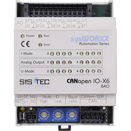 sysWORXX SYS-3001005 CANopen I/O-X6 product front view