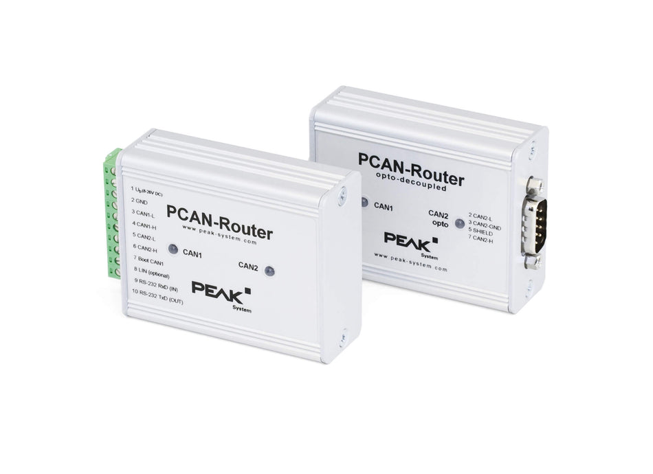 PCAN-Router w/ D-Sub IPEH-002210 product shot front and side