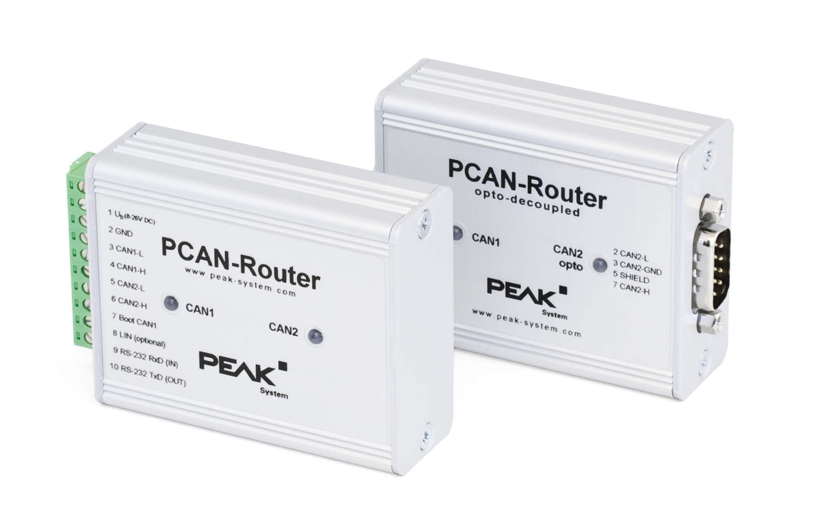PEAK-System Technik IPEH-002211 PCAN-Router - shown with opto decoupled and w/D-Sub product shot