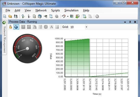 CANopen Magic Ultimate data screen view ES-SFT-COMU
