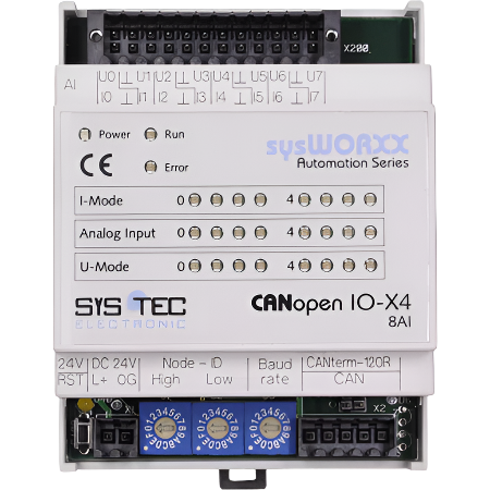 sysWORXX SYS-3001003 CANopen I/O-X4 front view