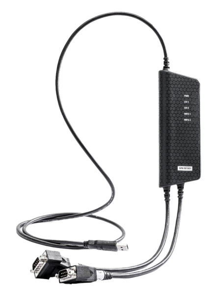 KV-01042-0 showing a two channel interface to connect a PC with a CAN, CAN FD or LIN system or a combination