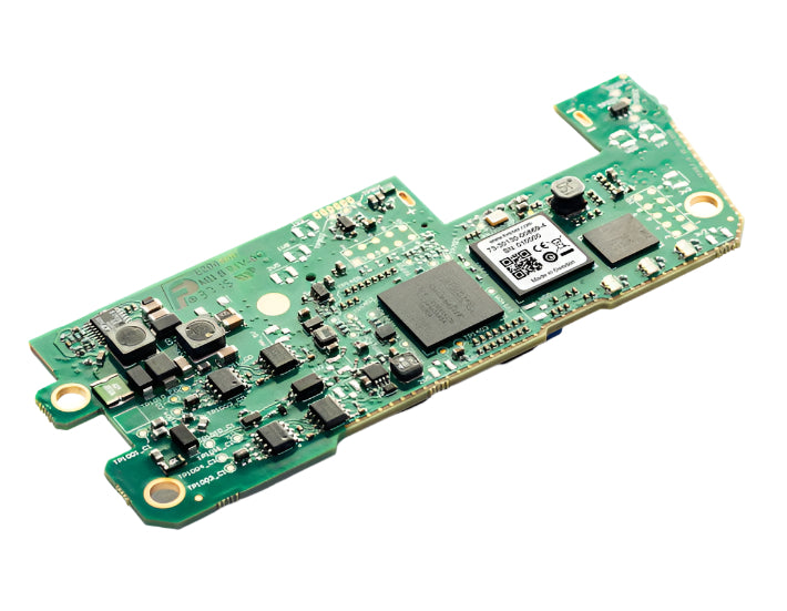 Kvaser KV-00869-4 top view of a bare circuit board version of a two channel CAN bus interface and data logger 
