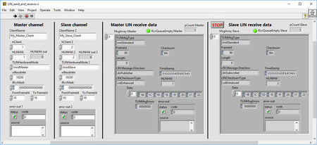 Lab VIEW API for PLIN computer data screen view 2