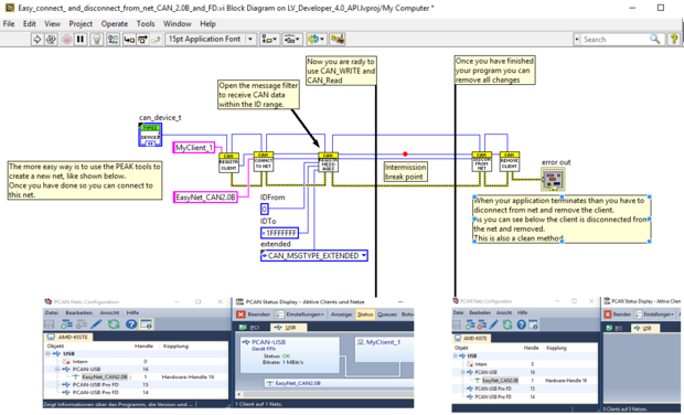 LabView Driver for PCAN-Developer
