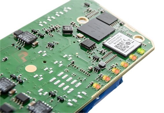 KV-00832-8 bare circuit board version of Kvaser USBcan Pro five channel CAN interface top view slightly off center