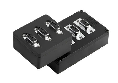 Kvaser KV-01300-1 T-Cannector Expansion L two unit top and side view