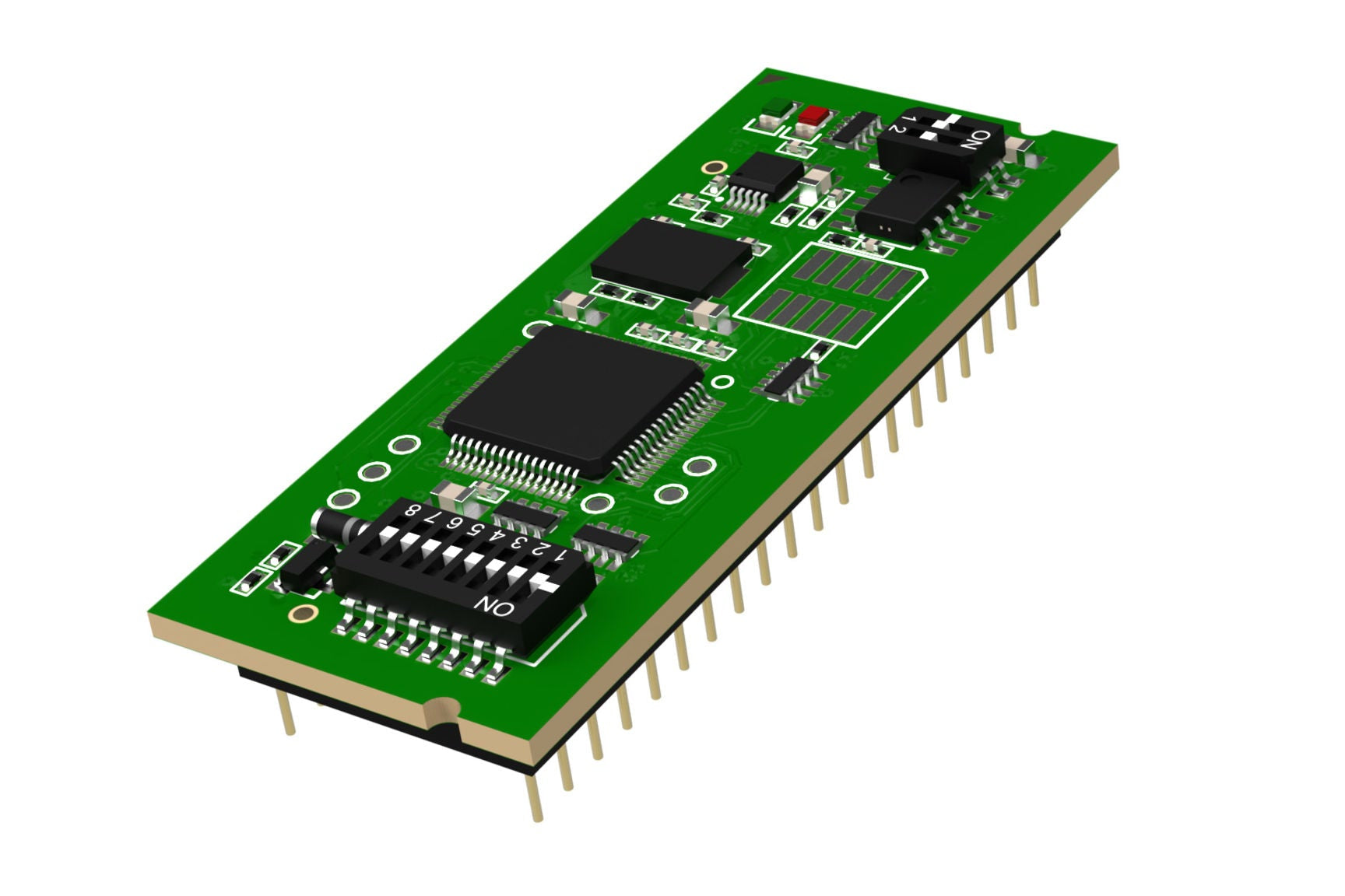 SYSTEC SYS-4003001 computer generated illustration top angle bare circuit board view